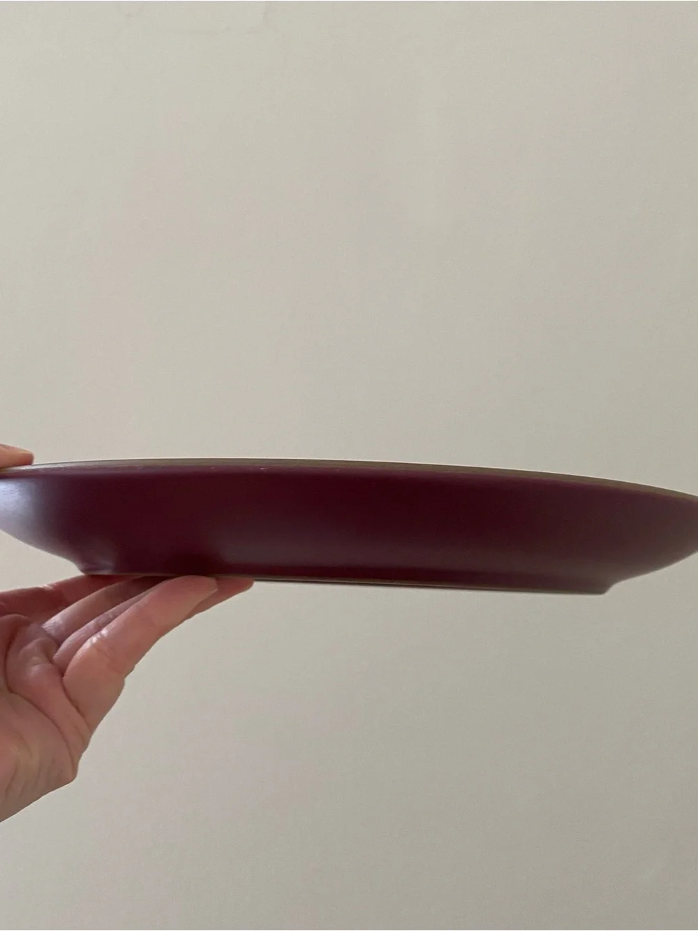 $68 New Heath Ceramics + Herman Miller Coupe Dinner Plate in Cranberry 11'' Dia